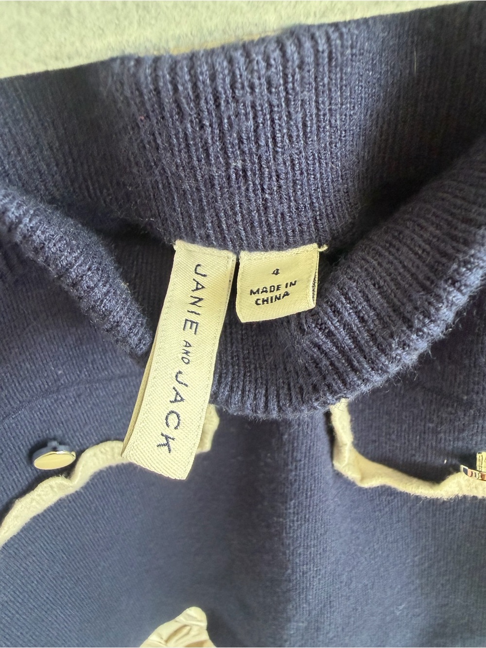 Janie and Jack Navy Knit Skirt Girls Size 4 - Picture 3 of 4